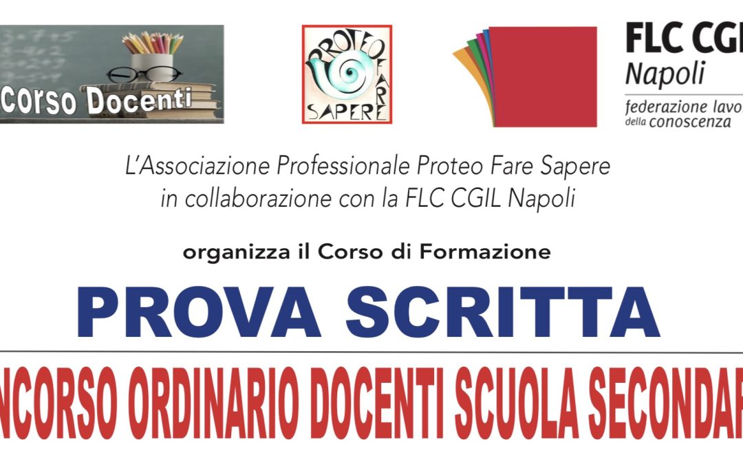 Iscrizione Corso preparazione alla Prova Scritta del Concorso Docenti Secondaria 2022