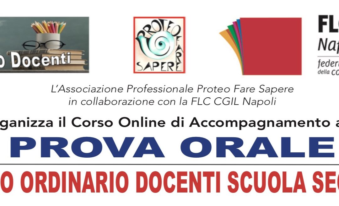 Iscrizione Corso Online di accompagnamento alla PROVA ORALE del Concorso Docenti Secondaria 2022